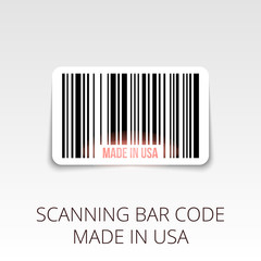 sample bar code ready to scan. made in USA