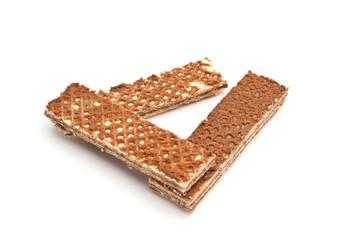 sweet wafers with chocolate