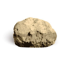 Stone isolated on white background.