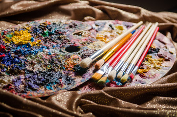 Obraz premium Artist palette in art concept