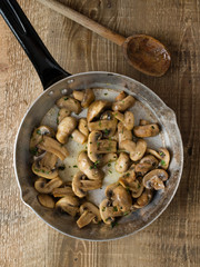ustic sauteed mushrooms