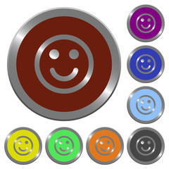 Color smiley buttons