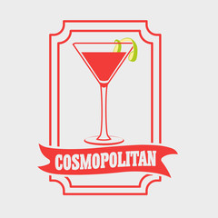 cocktail margarita glass design, logo