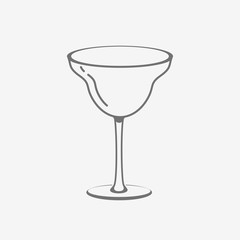 Cocktail margarita empty glass
