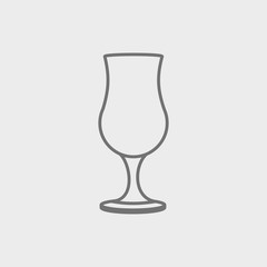 Cocktail pina colada glass icon