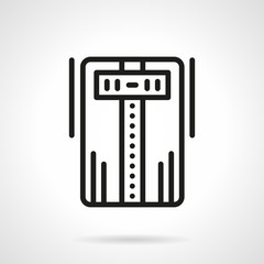 Air ionizer black line vector icon