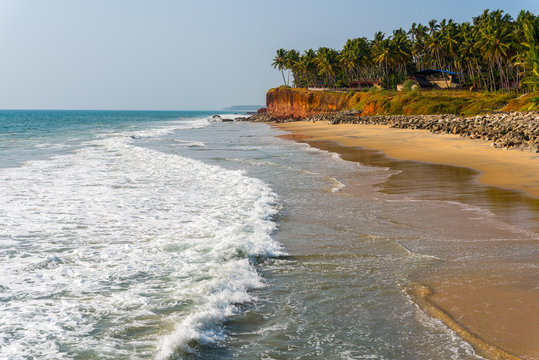 Edava Beach, around 4 km away to the North fom Varkala, Kerala, India