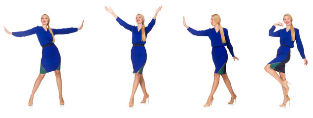 Composite photo of woman in various poses