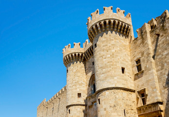The Grand Master's Palace in old town of Rhodes, island of Greece, Mediterranean sea