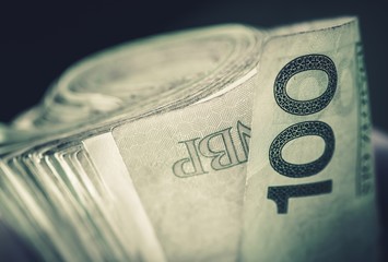 Rolled Polish Zloty Banknotes