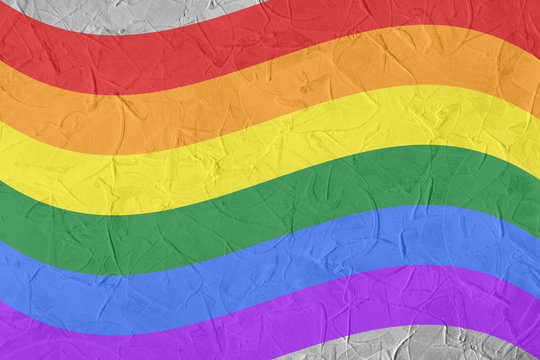 Gay and  LGBT flag, culture symbol.