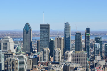 Plakat Montreal Skyline in spring