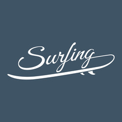 Naklejka na ściany i meble Surfing logo