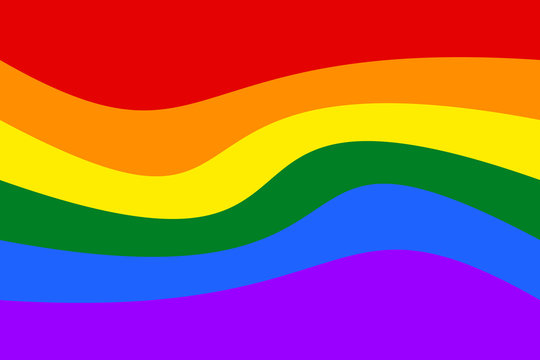 Gay and LGBT rainbow flag, Handmade. Textured, made with acrylic paint and canvas. 