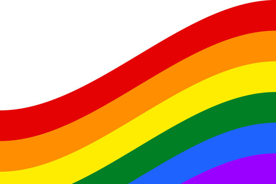 Gay and  LGBT flag. Gay culture symbol. Handmade. Waves