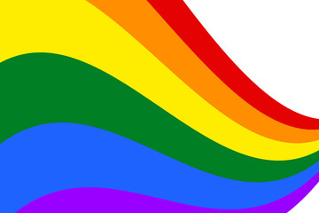 Gay and  LGBT flag, culture symbol. Waves.