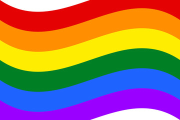 Gay and  LGBT flag, culture symbol. Waves.