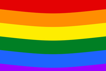 Gay and LGBT rainbow flag.