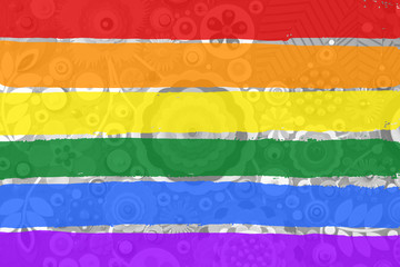 Obraz premium Gay and LGBT rainbow flag, Handmade.