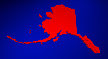 Alaska AK United States of America 3d Animated State Map