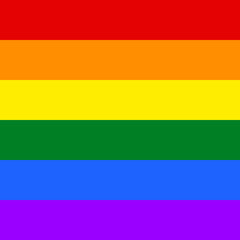 Gay and LGBT flag, culture symbol. Raster.
