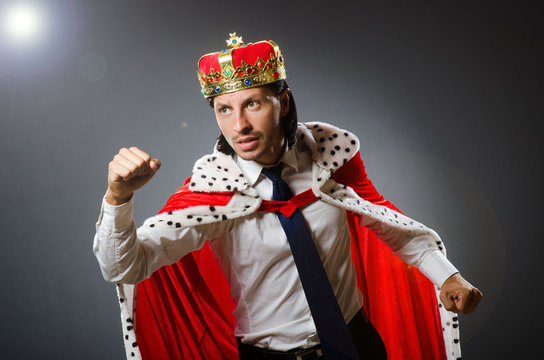 Young king businessman in royal concept