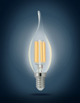 LED filament light bulb (E14)