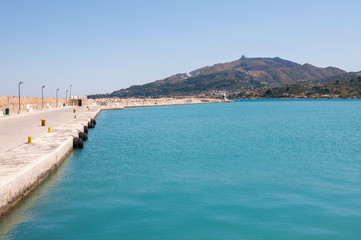 Fototapeta na wymiar Empty port in Zakynthos