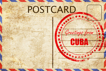 Fototapeta premium Greetings from cuba