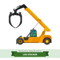 Log stacker vehicle