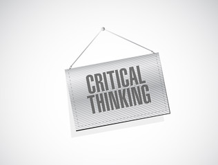 Critical Thinking banner sign illustration