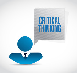 Critical Thinking businessman sign
