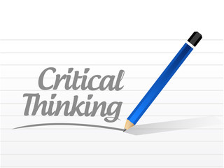 Critical Thinking message sign illustration