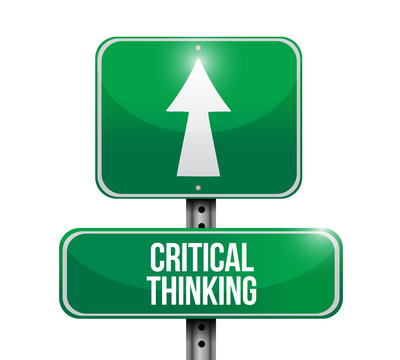 Critical Thinking Road Sign Illustration