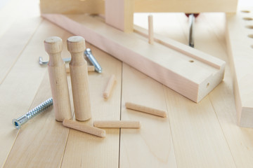 A studio photo of a wood asseble kit project