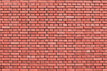 Obraz premium Peach echo colored brick wall background