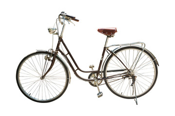 Fototapeta premium Retro styled bicycle isolated on a white background