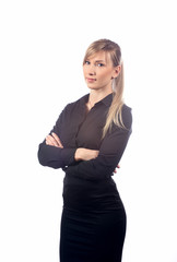 business woman on a white background