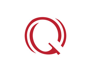 Q red letter lines logo