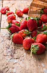 Strawberry on wooden background