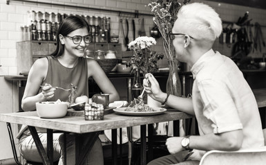 Couple Eating Food Meal Dating Romance Love Concept