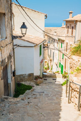 On the streets of Banyalbufar. Majorca. Balearic Islands. Spain