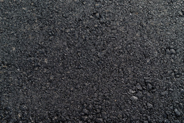 Hot fresh asphalt