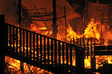 house on fire