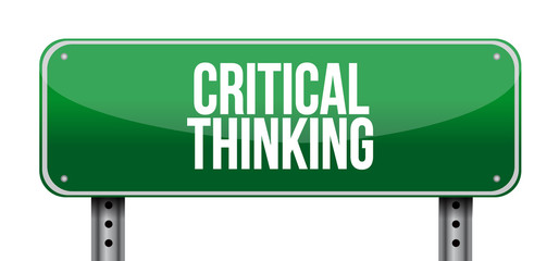 Critical Thinking road sign illustration
