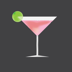 Cocktail watercolor vector art