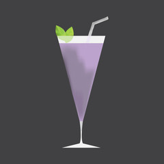 Cocktail watercolor vector art