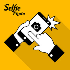 Selfie phone photo in yellow