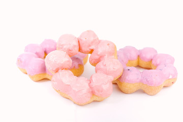  Donut isolated on the background. pastel color