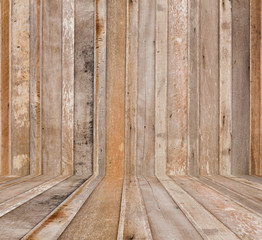 Old wooden wall and floor